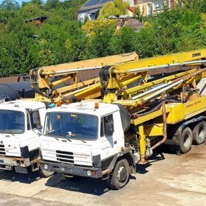 foto 2x pompa beton 25m 6x6 Tatra Schwing (doky maszyny) / 1 bez dok.